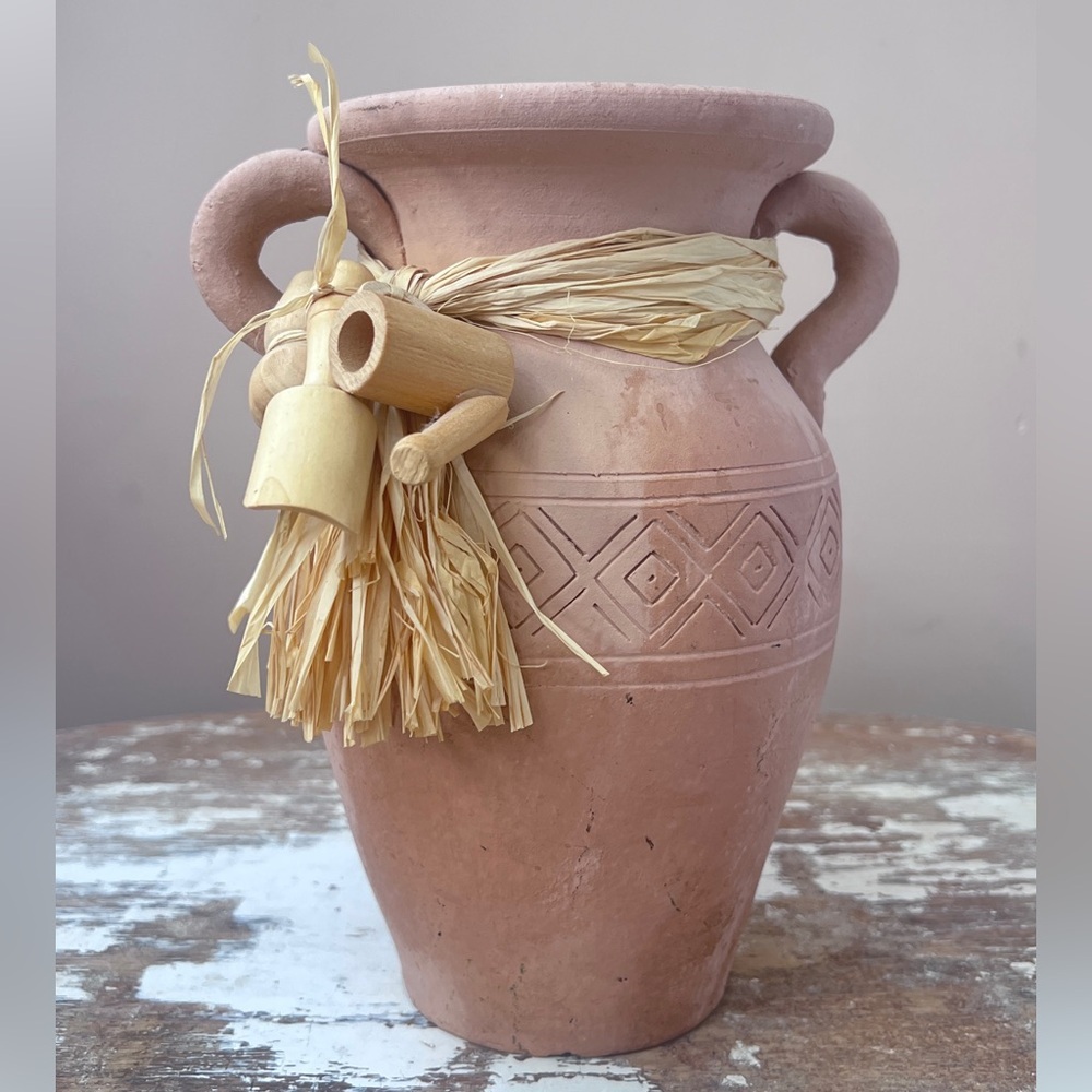 Terracotta - Like Folk Pottery Vase